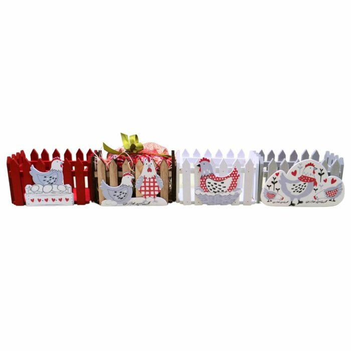 Staccionata in legno con coccinelle - 100g